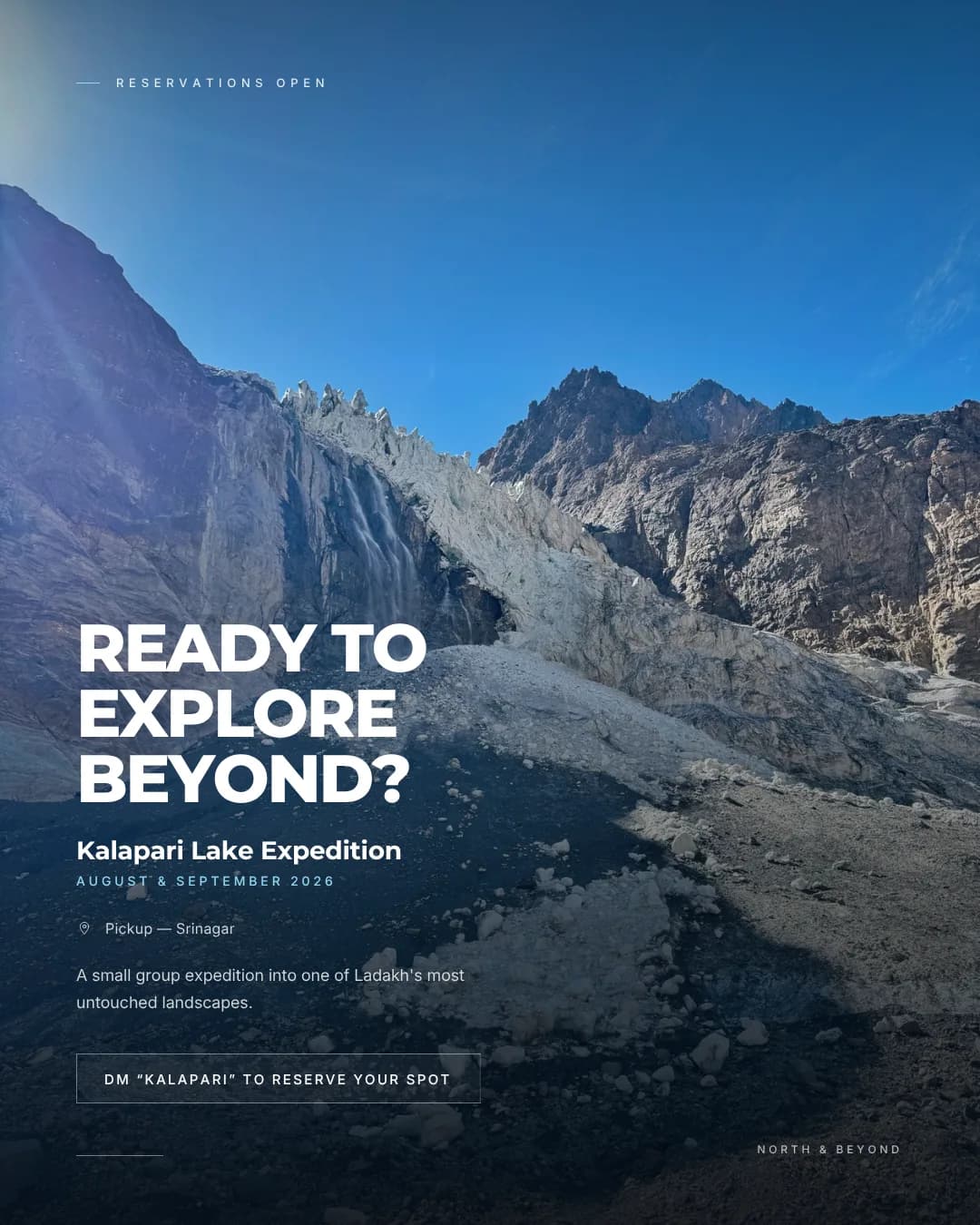 Instagram carousel slide — reservations open, call to action